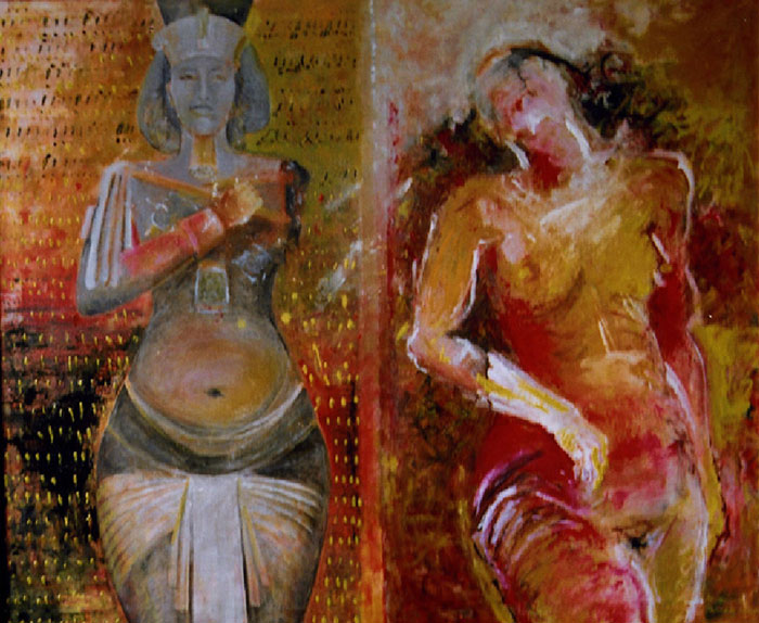 o II żonie Amenhotepa (2004/(2005, 110x130cm, olej)